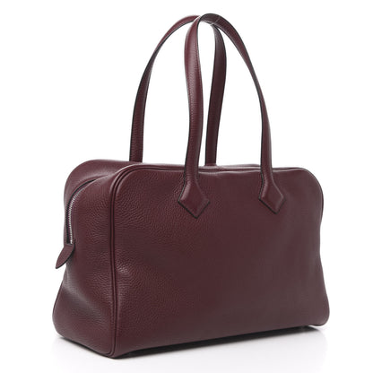 Hermes Taurillon Clemence Victoria II 35 Bordeaux 3 of 10
