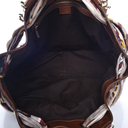 Gucci Calfskin Large Positano Tote Brown 5 of 17