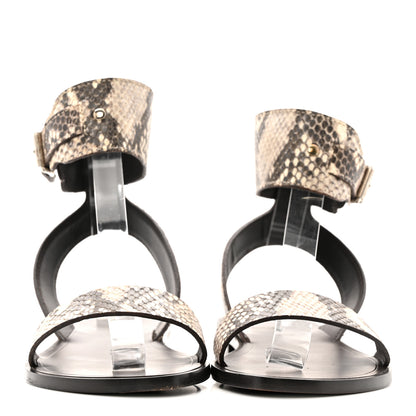 Saint Laurent Snakeskin Ankle Strap Sandals 36.5 Roccia 5 of 32