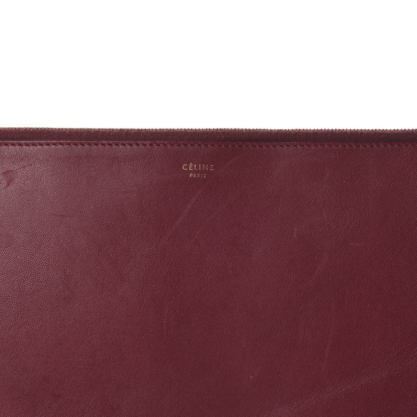 Lambskin Bicolor Computer Case Light Burgundy Navy