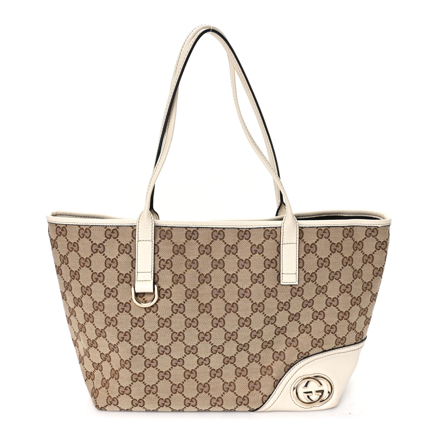 Monogram Medium New Britt Tote Off White