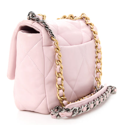 Chanel Goatskin Quilted Medium Chanel 19 Flap Light Pink 3 of 12