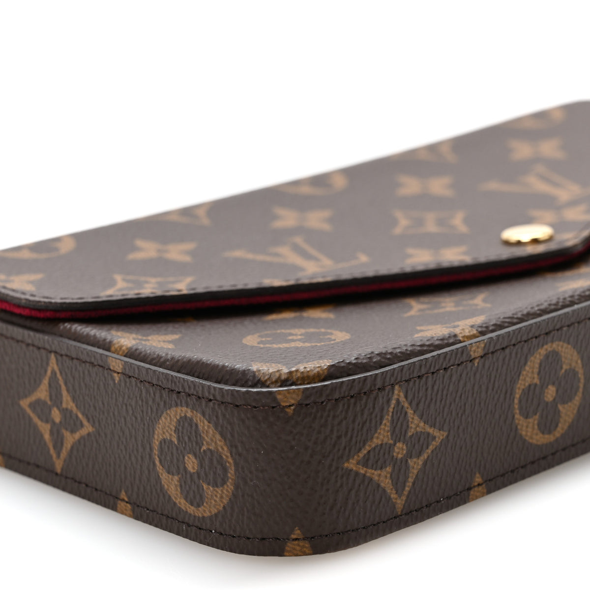 Louis Vuitton Monogram Pochette Felicie Chain Wallet Fuchsia 9 of 11