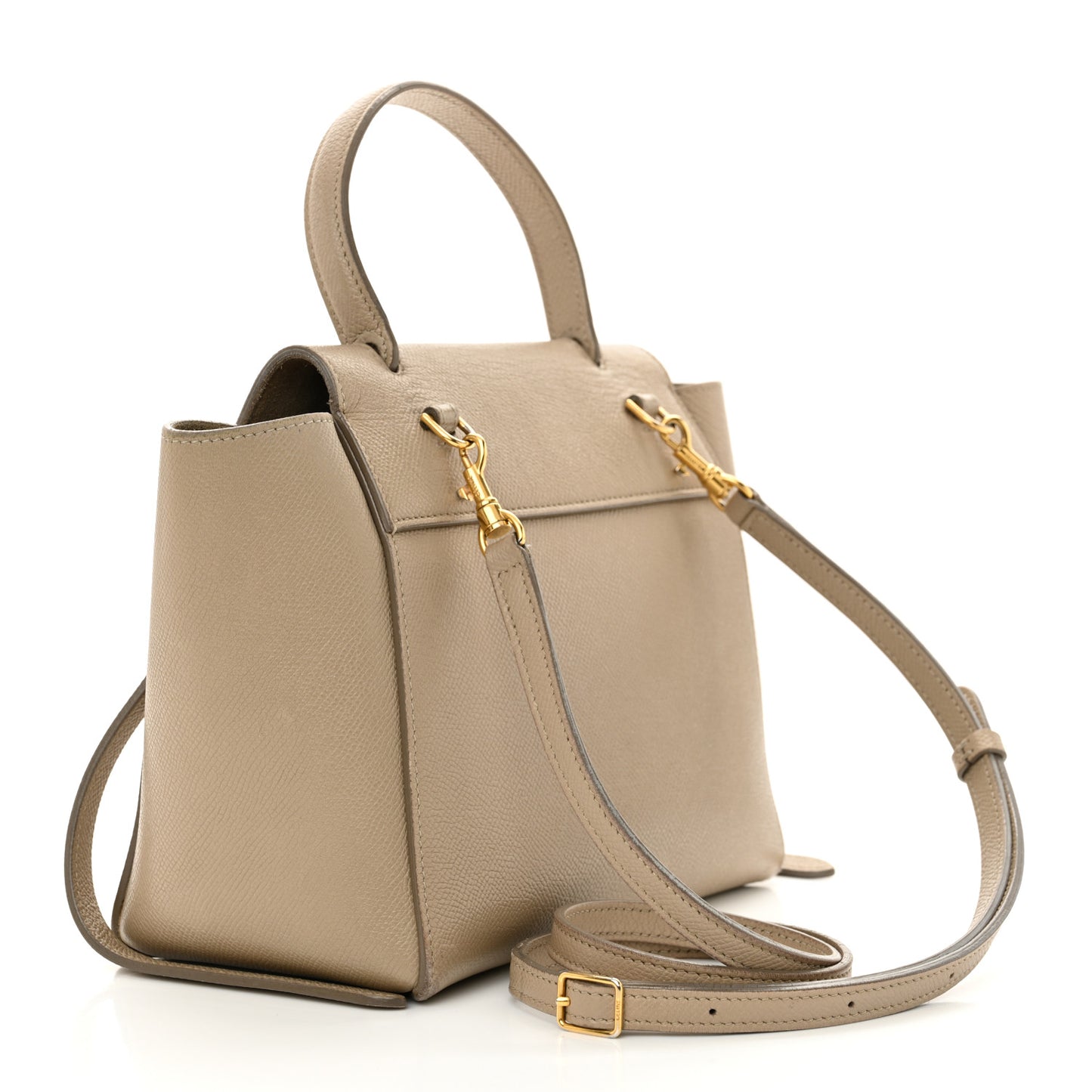 Grained Calfskin Nano Belt Bag Light Taupe
