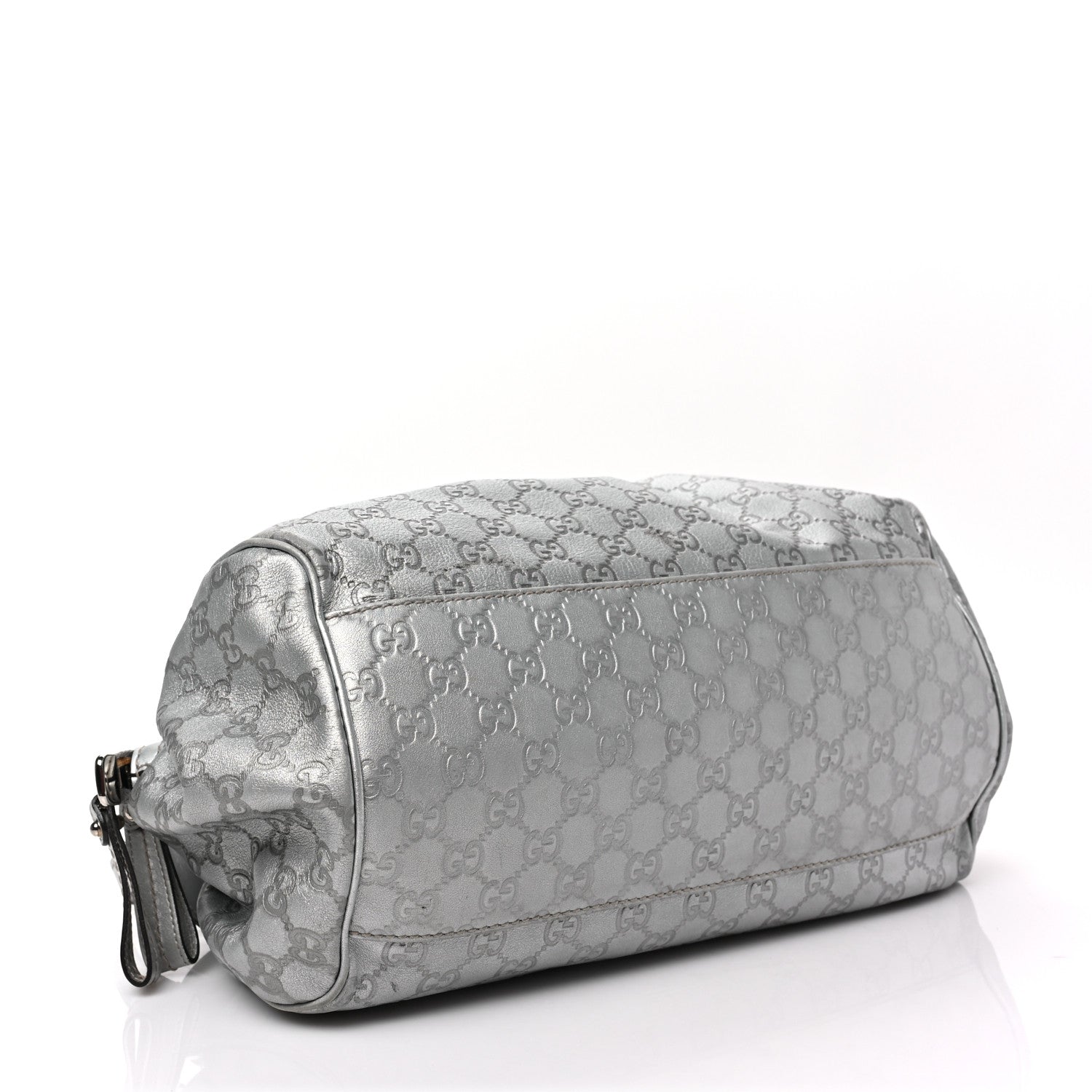 Gucci Metallic Guccissima Medium Sukey Boston Silver 4 of 10