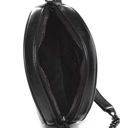 Saint Laurent Calfskin Matelasse Chevron Round Vinyle Camera Bag Black 4 of 10