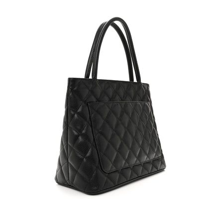 Chanel Caviar Quilted Medallion Tote Black 3 of 12