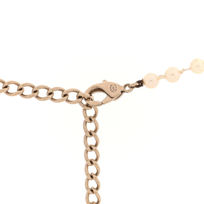 Chanel Graduated Pearl Crystal CC Necklace White 4 of 4
