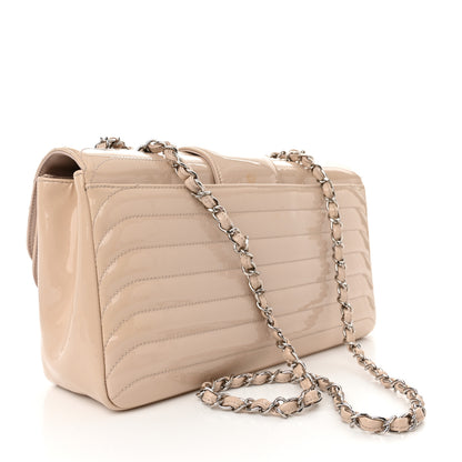 Chanel Patent Horizontal Quilted Jumbo Single Flap Pink 3 of 18