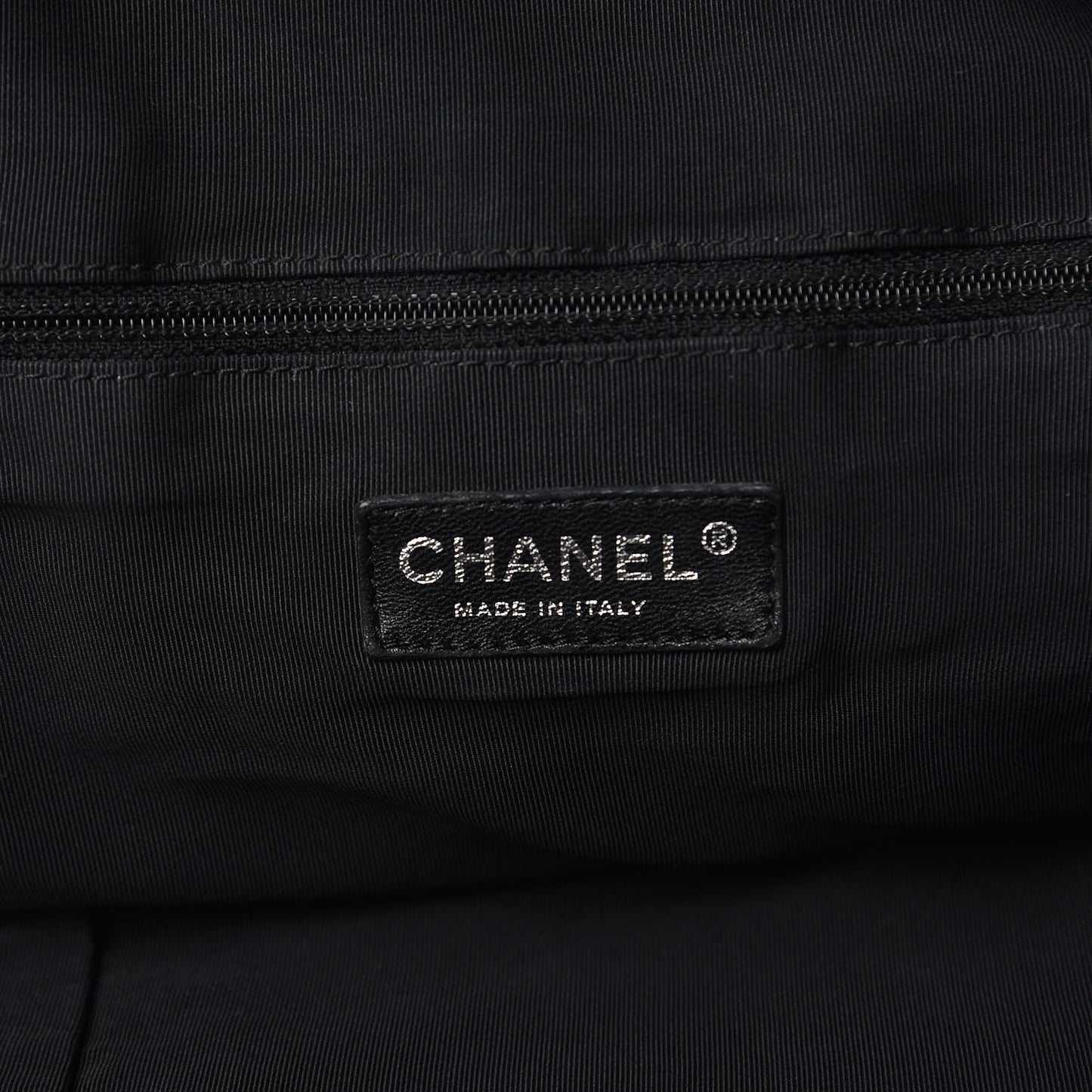 Lambskin Quilted Lido Shopping Tote Black