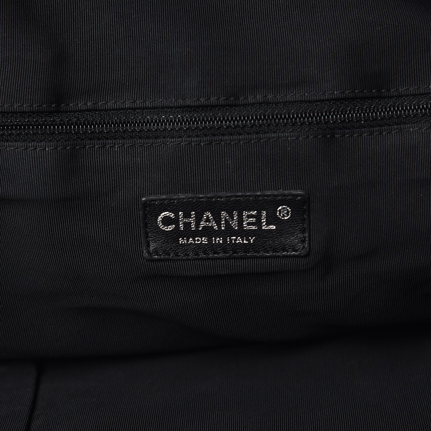 Chanel Lambskin Quilted Lido Shopping Tote Black 6 of 16