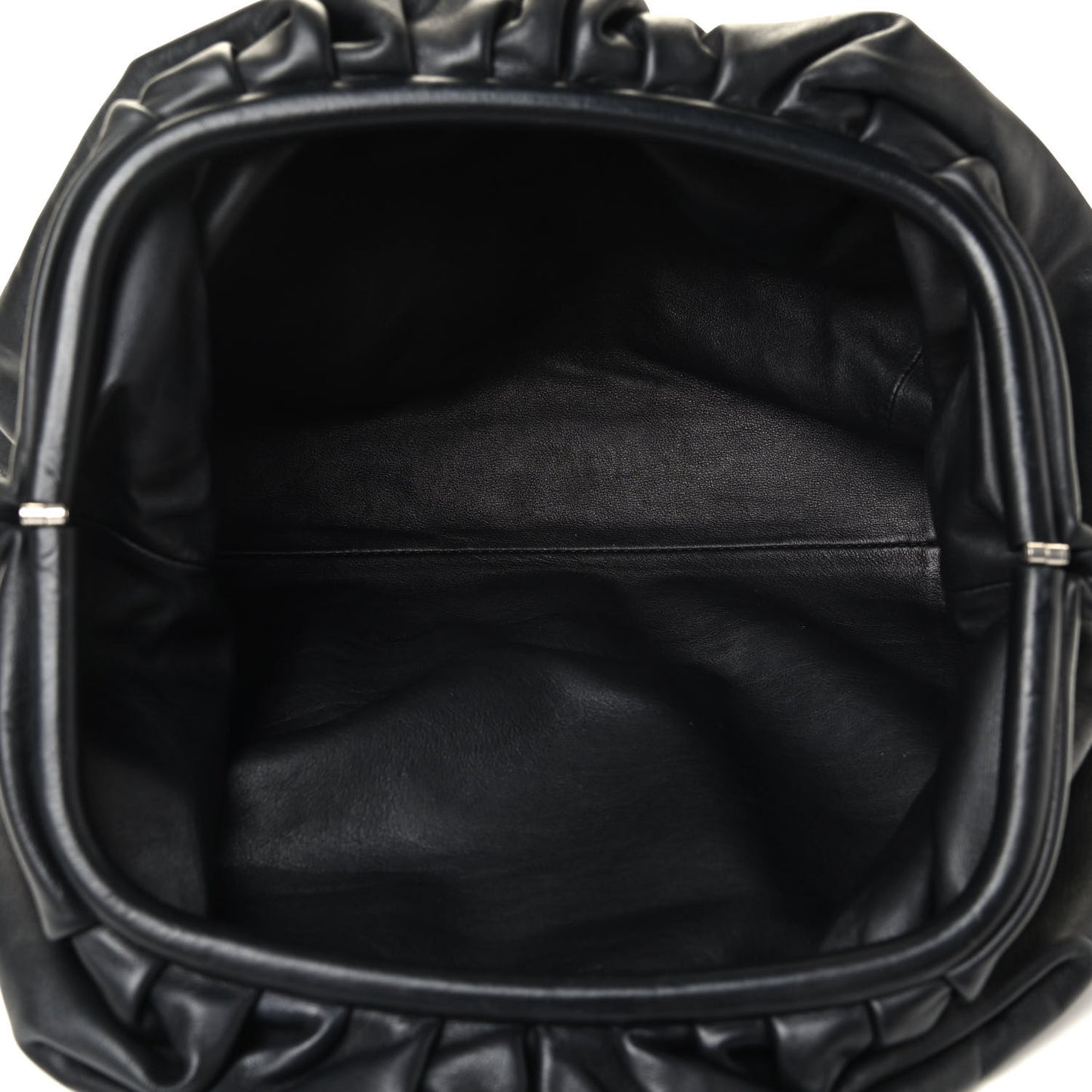 Smooth Butter Calf The Pouch Oversized Clutch Black