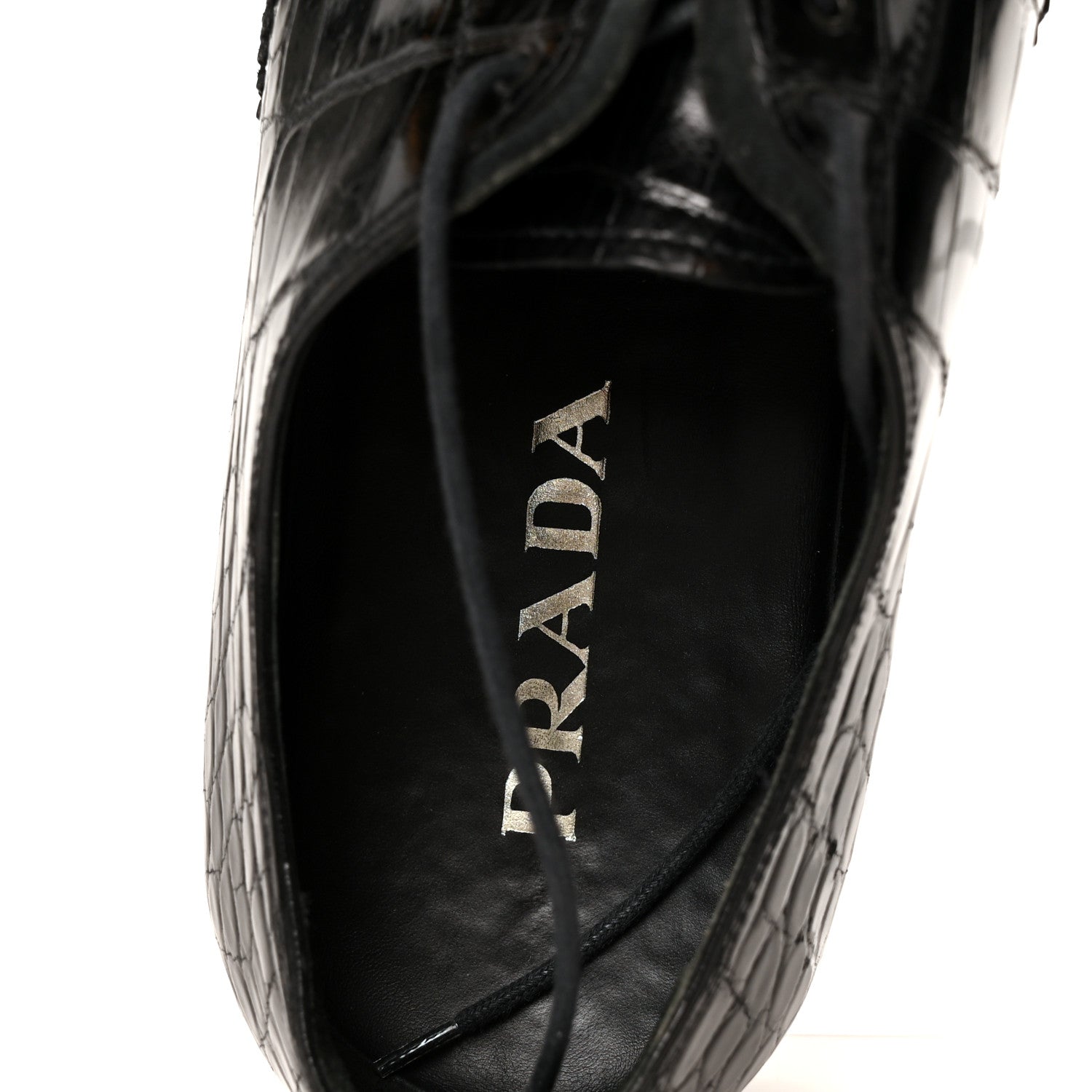 Prada Crocodile Mens Oxford 9 Black 7 of 10