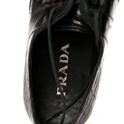 Prada Crocodile Mens Oxford 9 Black 7 of 10