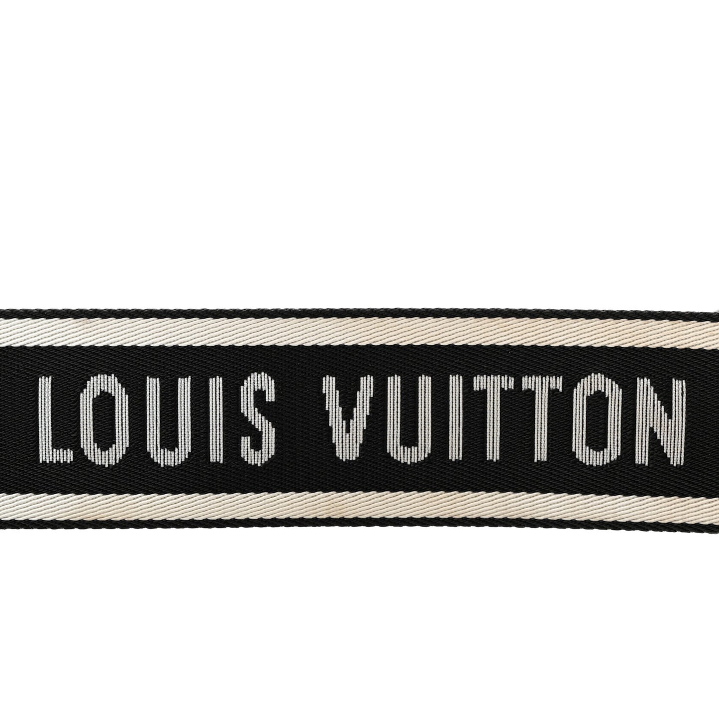 Nylon Jacquard Sporty Bandouliere Shoulder Strap Black