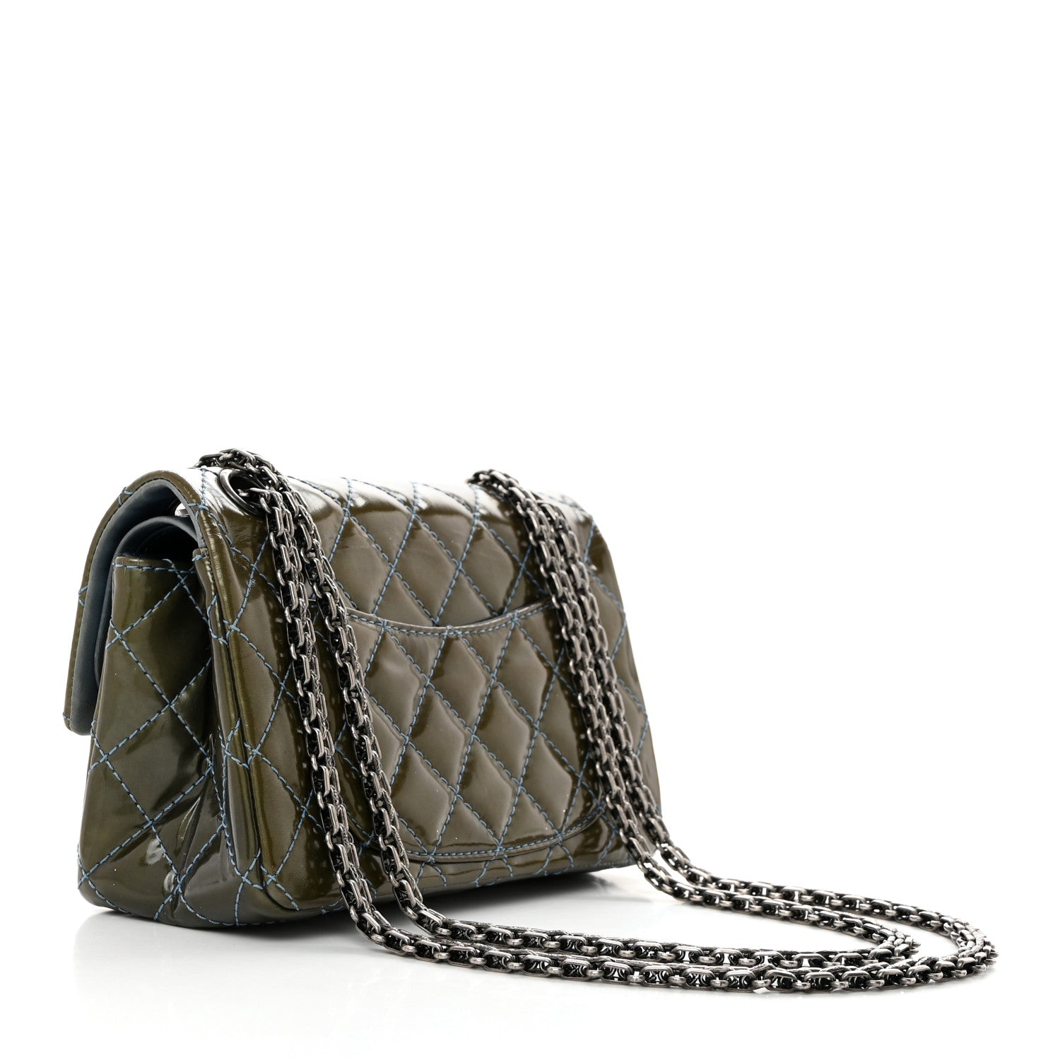 Chanel Patent 2.55 Reissue Flap 224 Blue 2 of 10