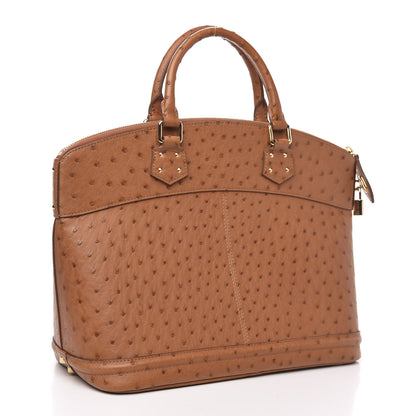 Louis Vuitton Ostrich Lockit MM Cognac 3 of 10