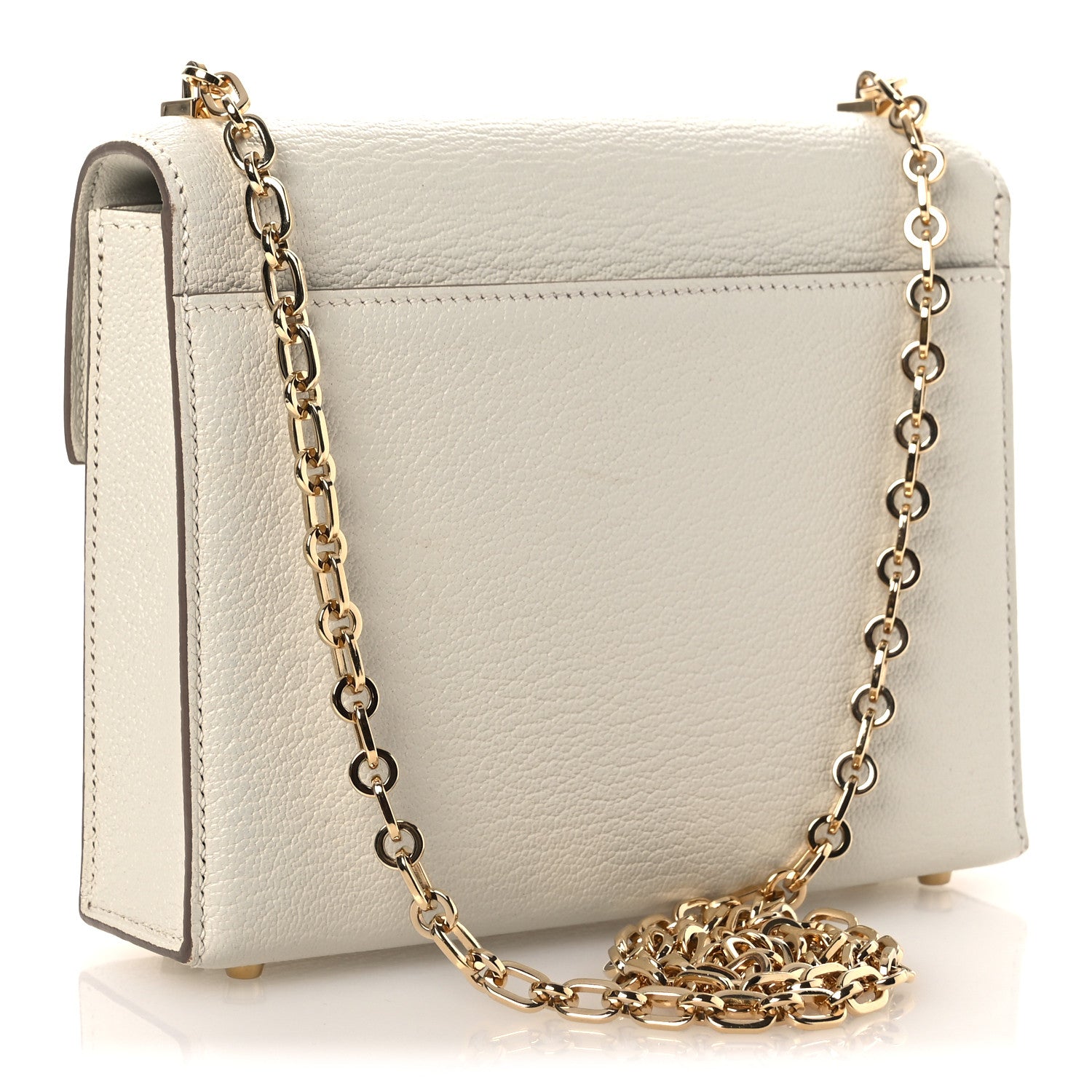 Hermes Chevre Mysore Mini Verrou Chaine Bag Craie 3 of 11