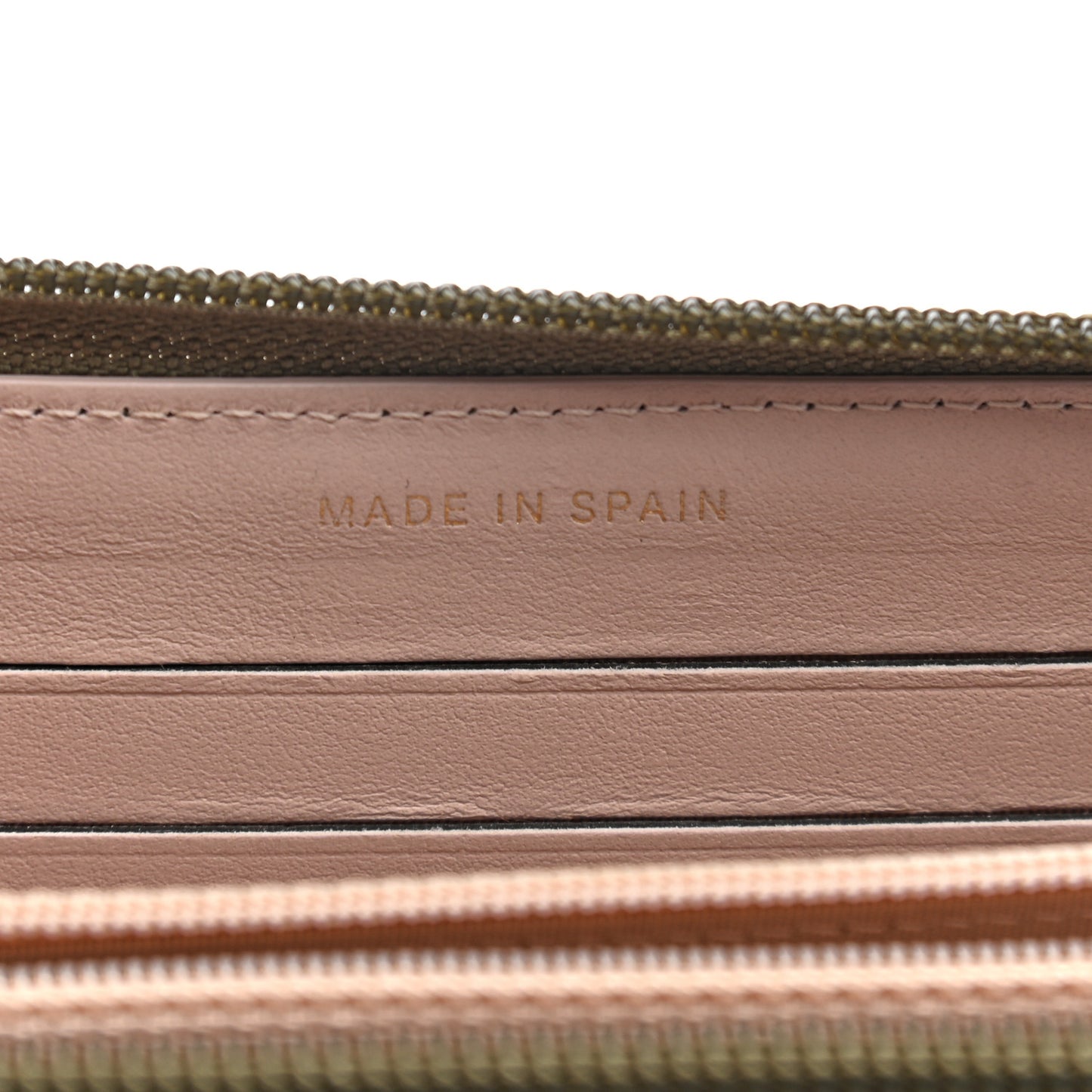 Caviar Quilted Boy Small Zip Around Wallet Khaki
