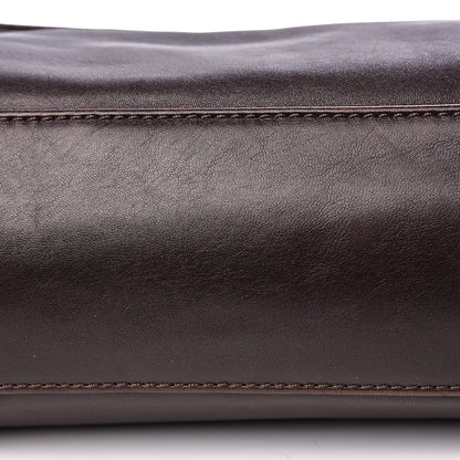 Chanel Lambskin Lax Accordion Flap Marron Fonce 8 of 14