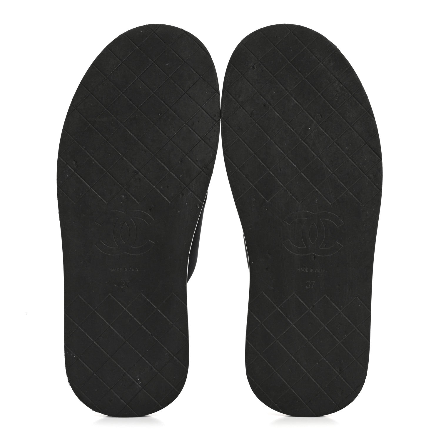 Chanel Fabric CC Mules Sandals 37 Black 6 of 10