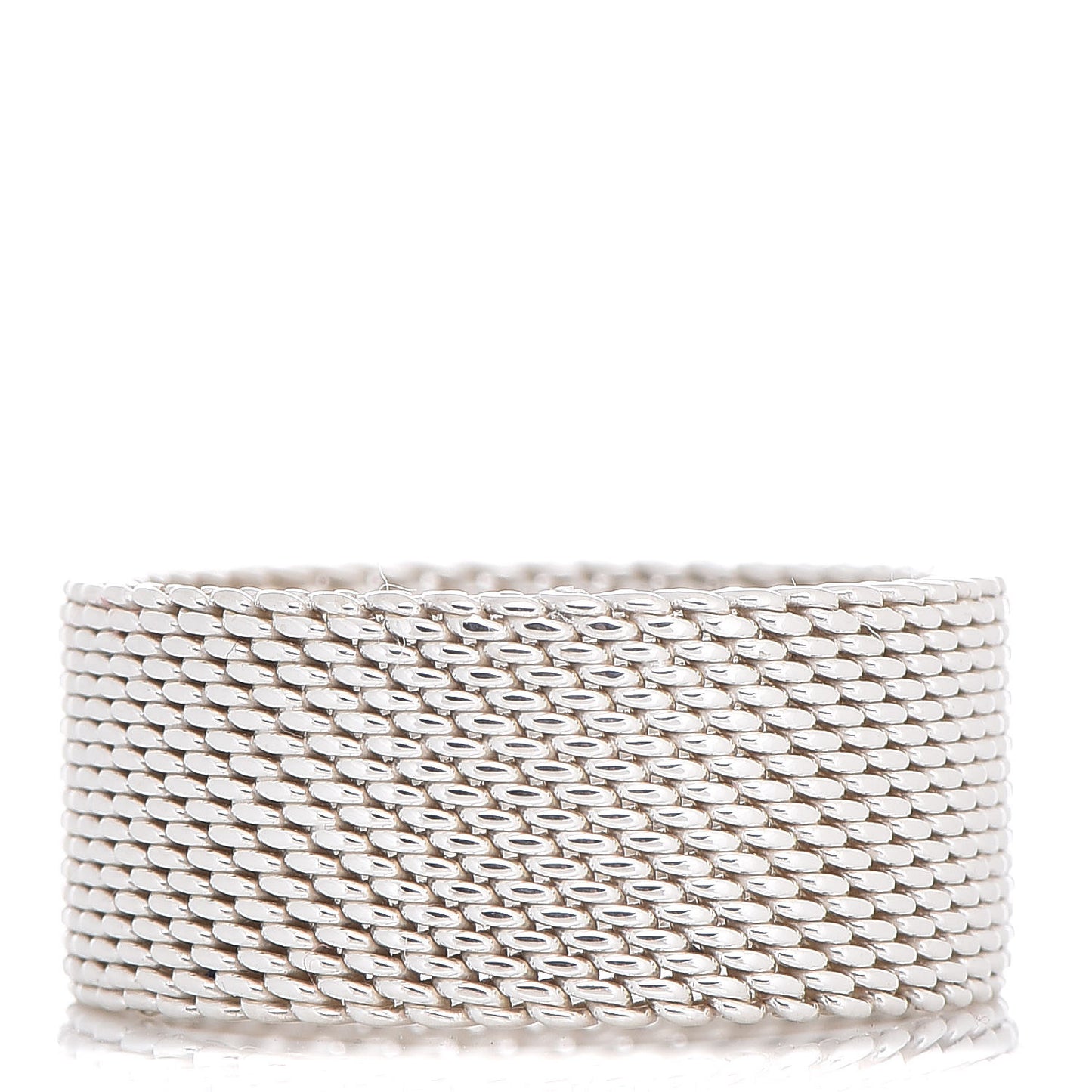 Sterling Silver Mesh Somerset Ring 56 7.5