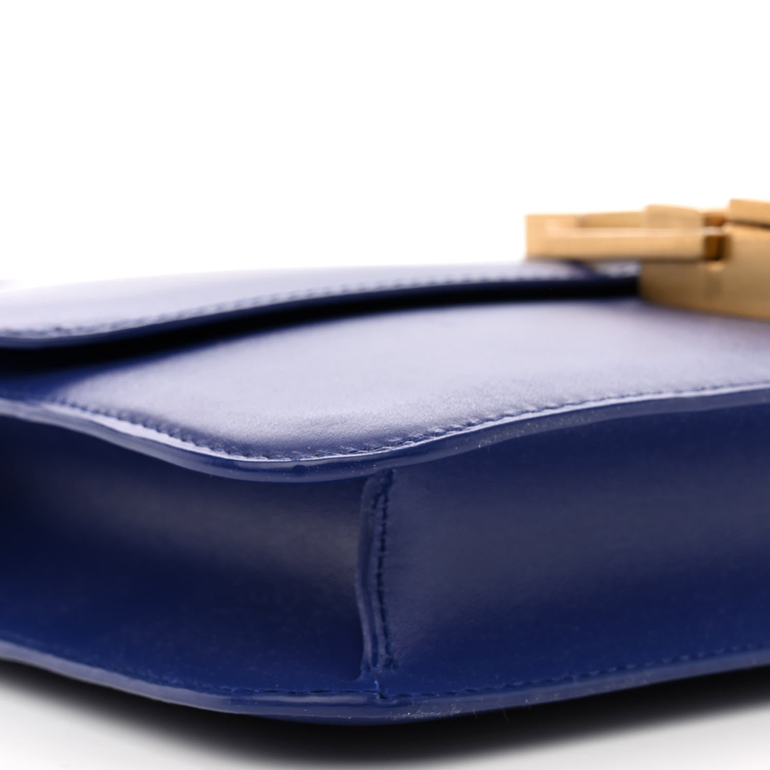 Saint Laurent Smooth Calfskin Le Carre Satchel Royal Blue 9 of 10