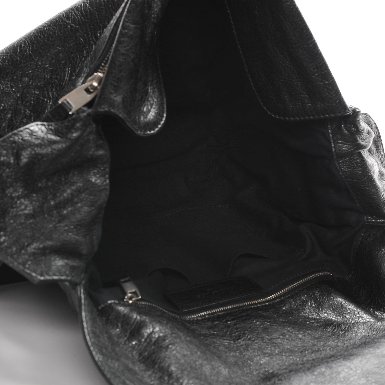 Balenciaga Agneau Arena Foldover Messenger Black 5 of 7