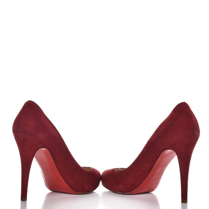 Christian Louboutin Suede Declic 120 Pumps 37 Dark Red 6 of 13