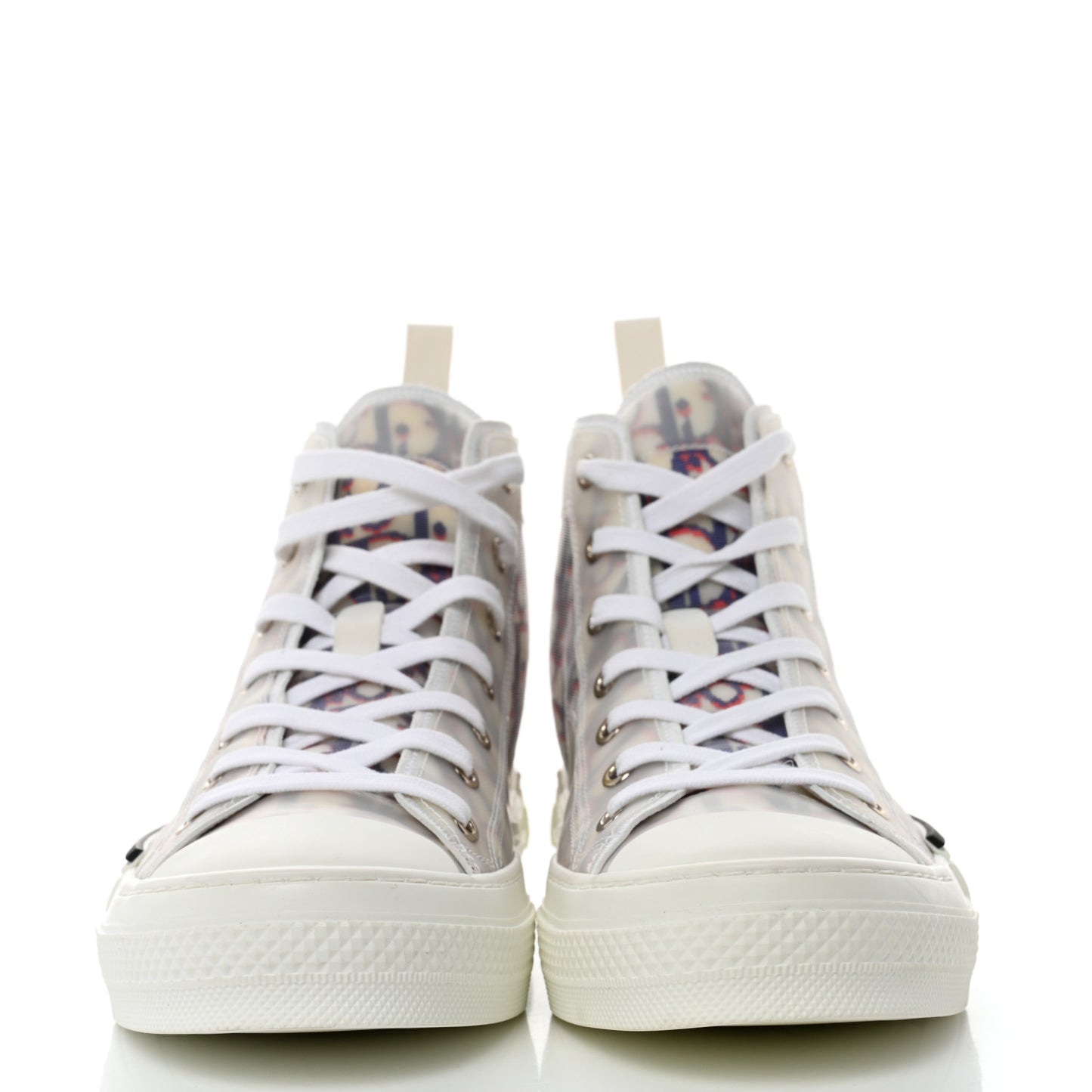 Technical Canvas Oblique Pixel Mens B23 High Top Sneakers 41 Blue Red