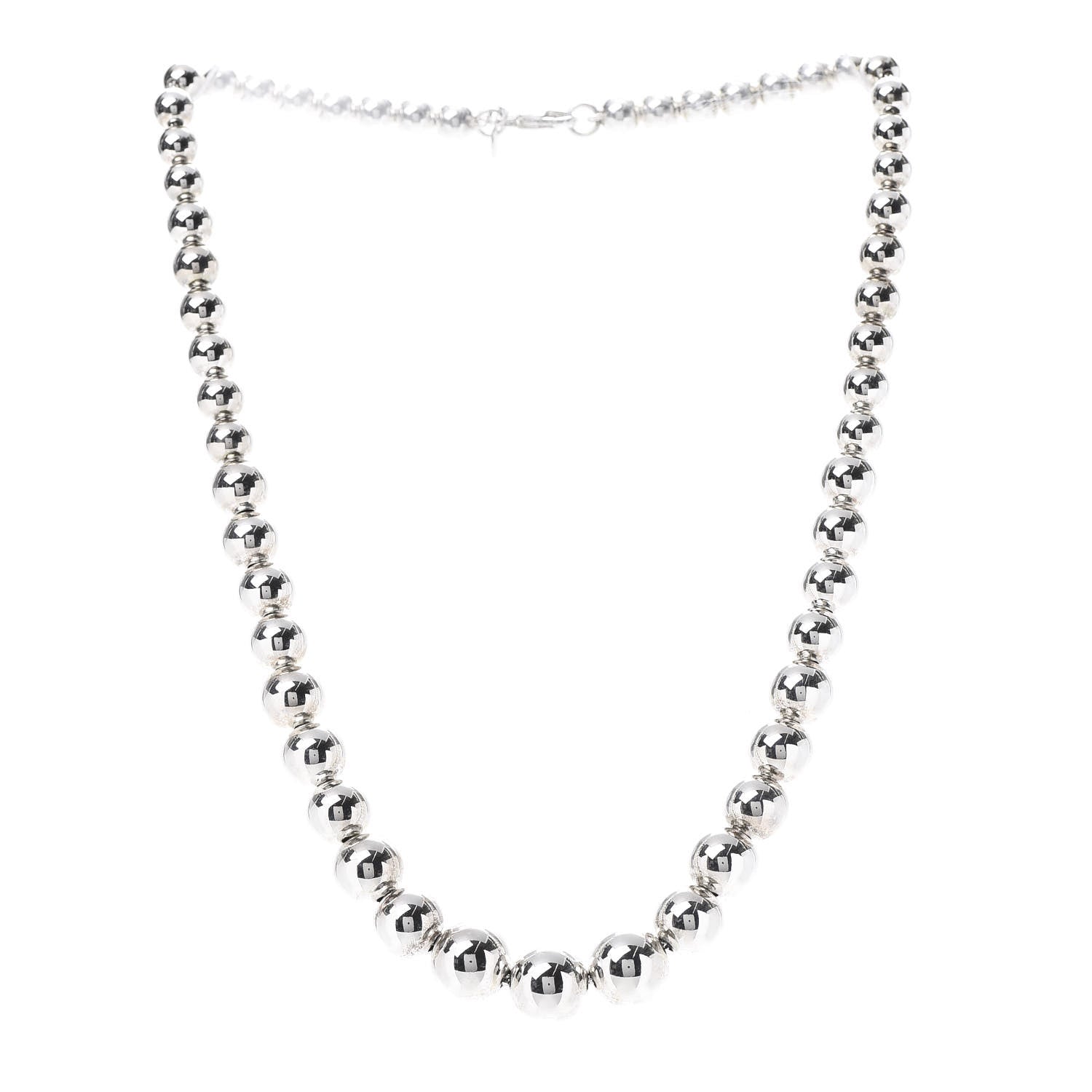 Tiffany Sterling Silver HardWear Graduated Ball Necklace 3 of 8