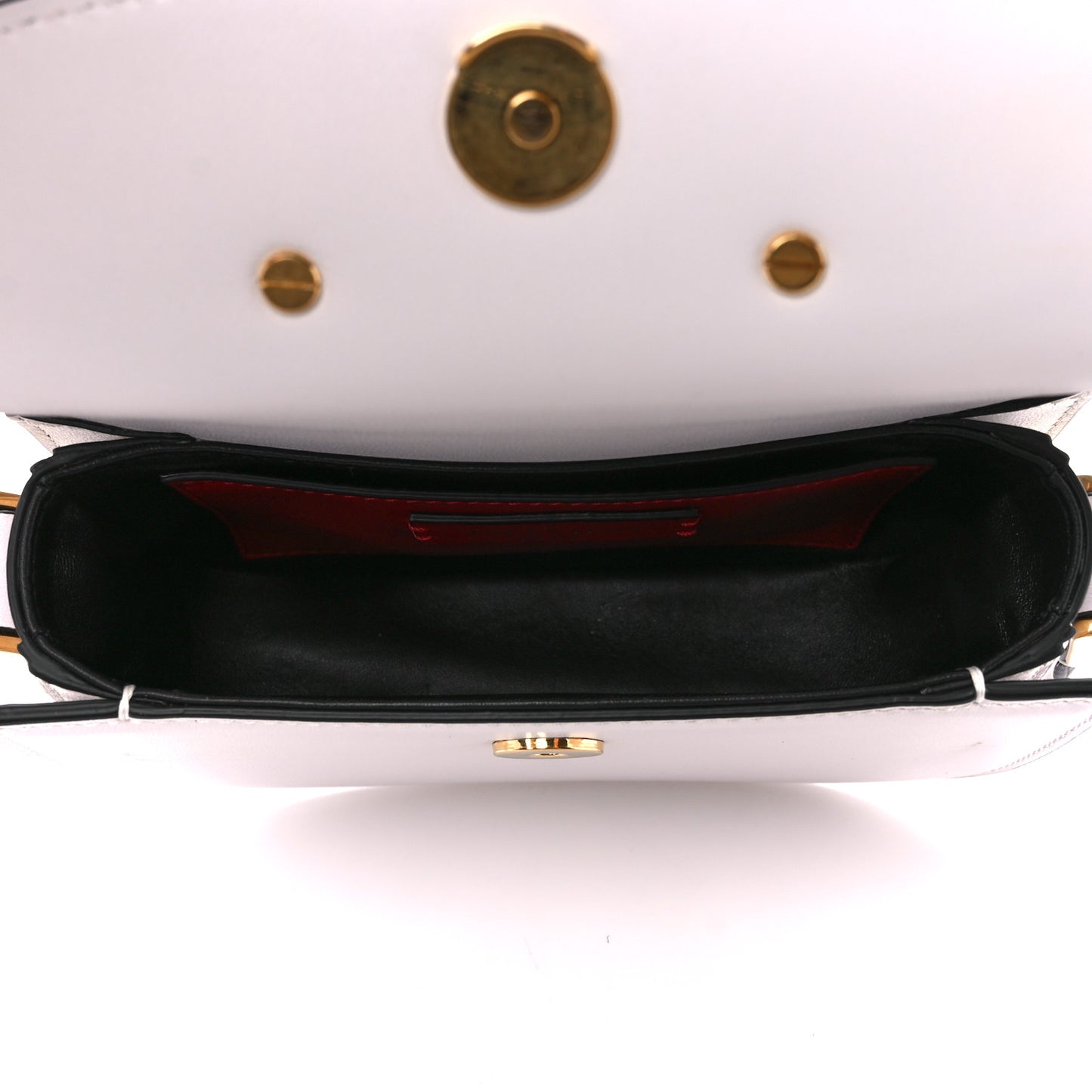 Calfskin Small Supervee Crossbody Bag Optic White