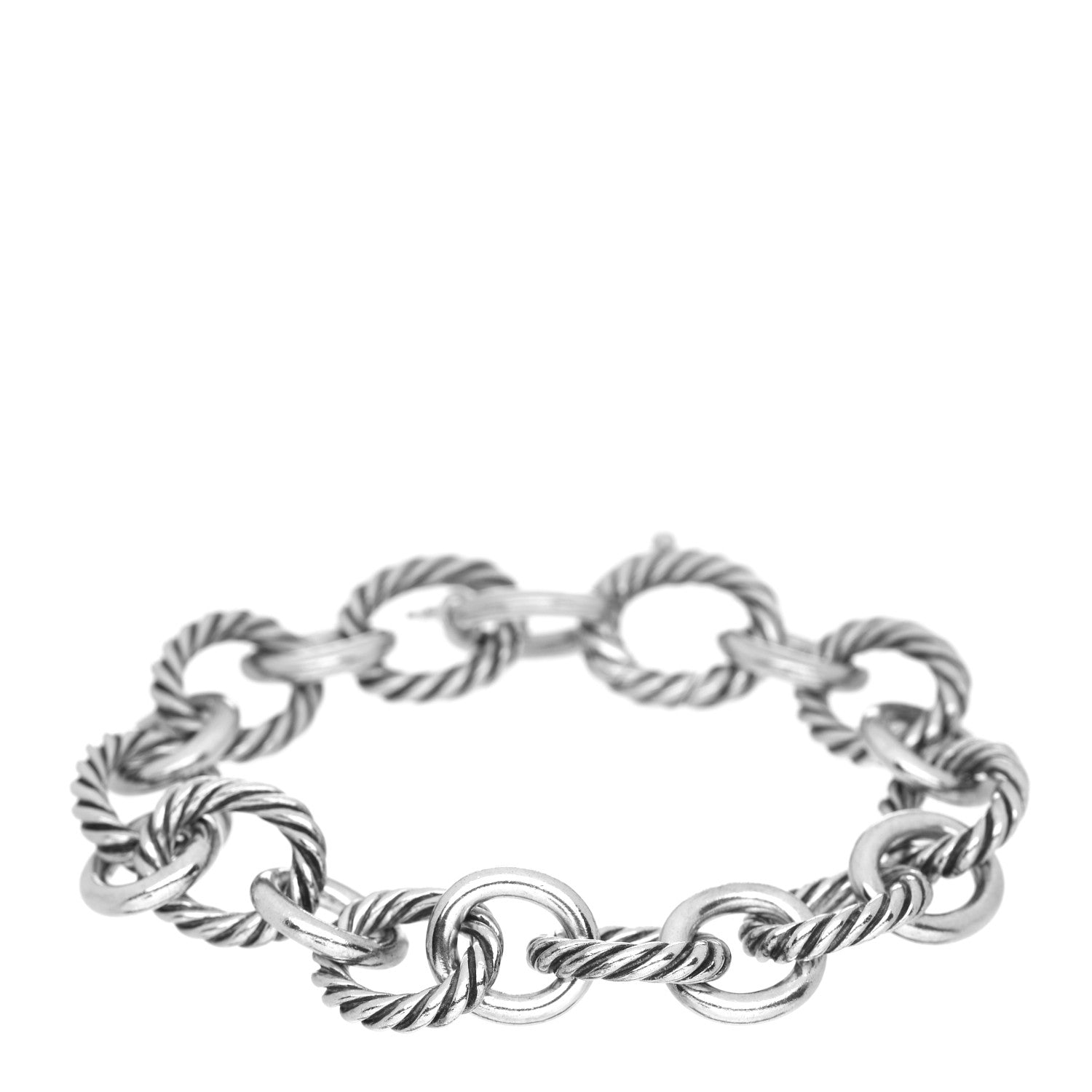 David Yurman Sterling Silver 12mm Large Oval Link Bracelet 1 of 4