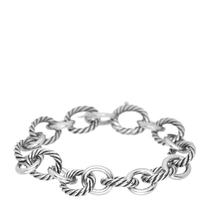 David Yurman Sterling Silver 12mm Large Oval Link Bracelet 1 of 4