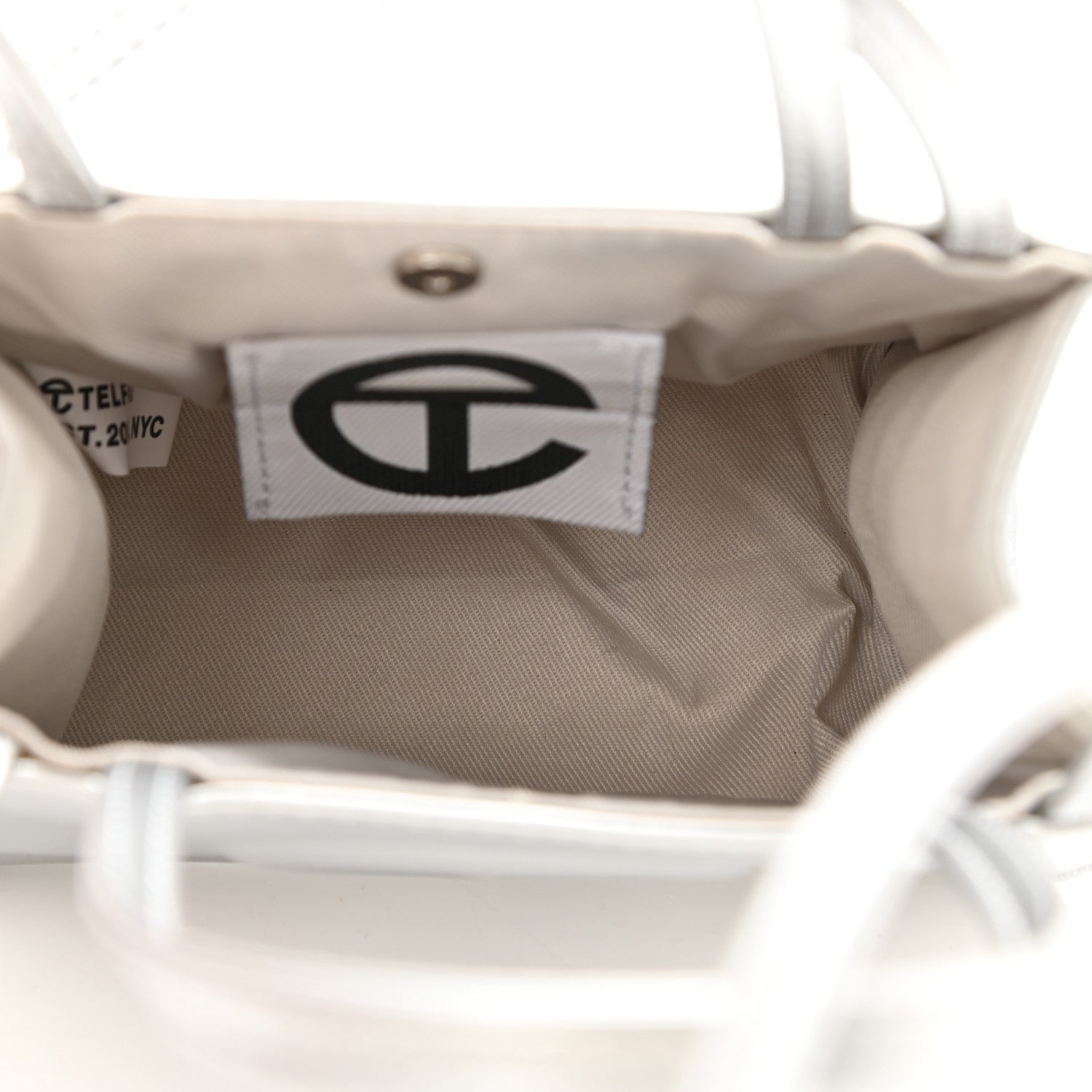 Telfar Metallic Vegan Leather Small Shopping Bag Silver 5 of 9