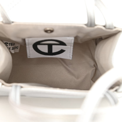 Telfar Metallic Vegan Leather Small Shopping Bag Silver 5 of 9