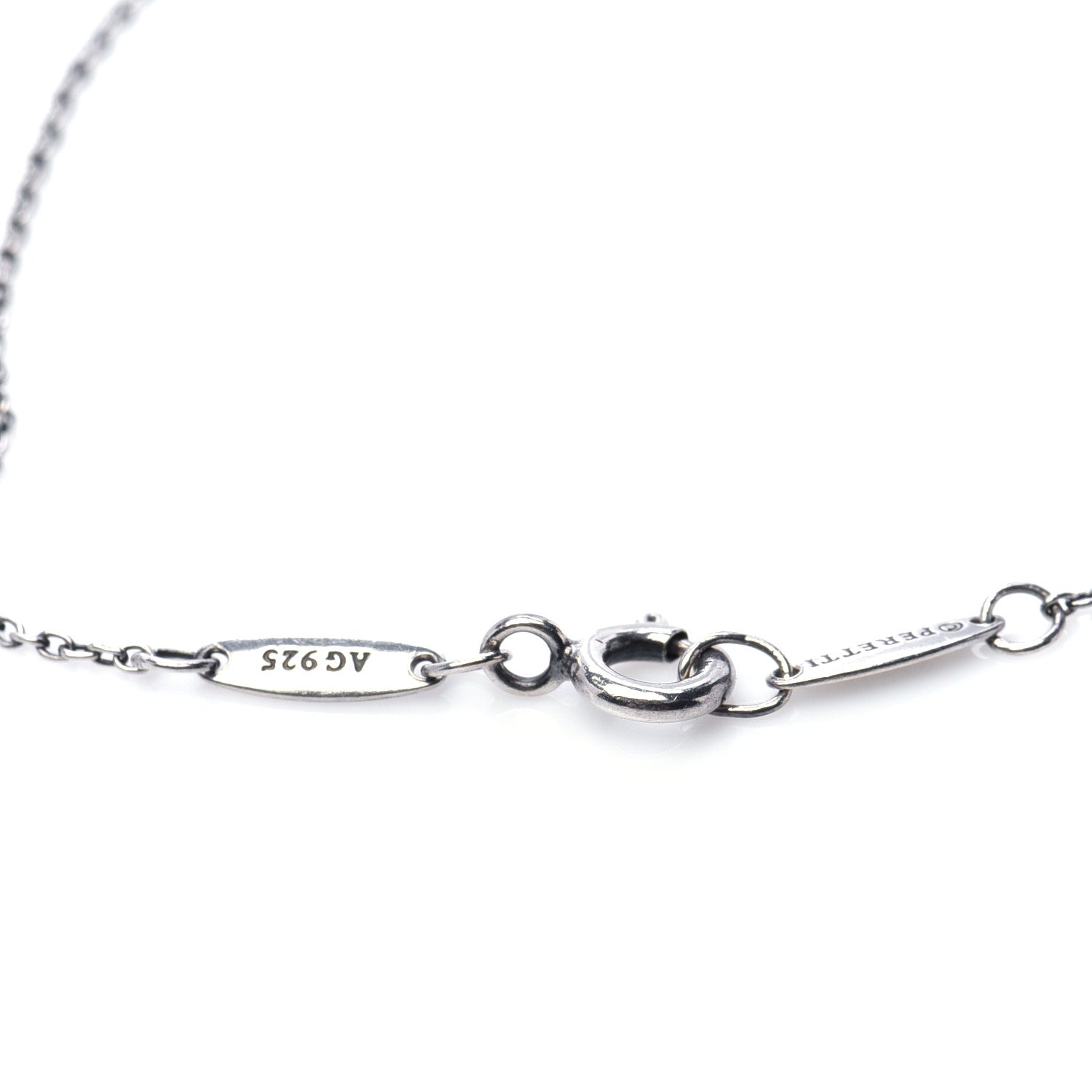 Tiffany Sterling Silver Diamond .05ct Elsa Peretti Diamonds by the Yard Bracelet 4 of 7
