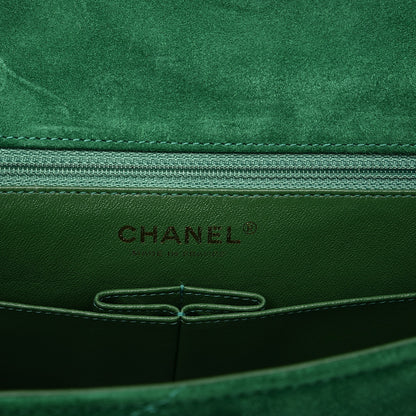 Chanel Suede Lambskin Scallop Quilted Medium Pagoda Flap Green 6 of 8