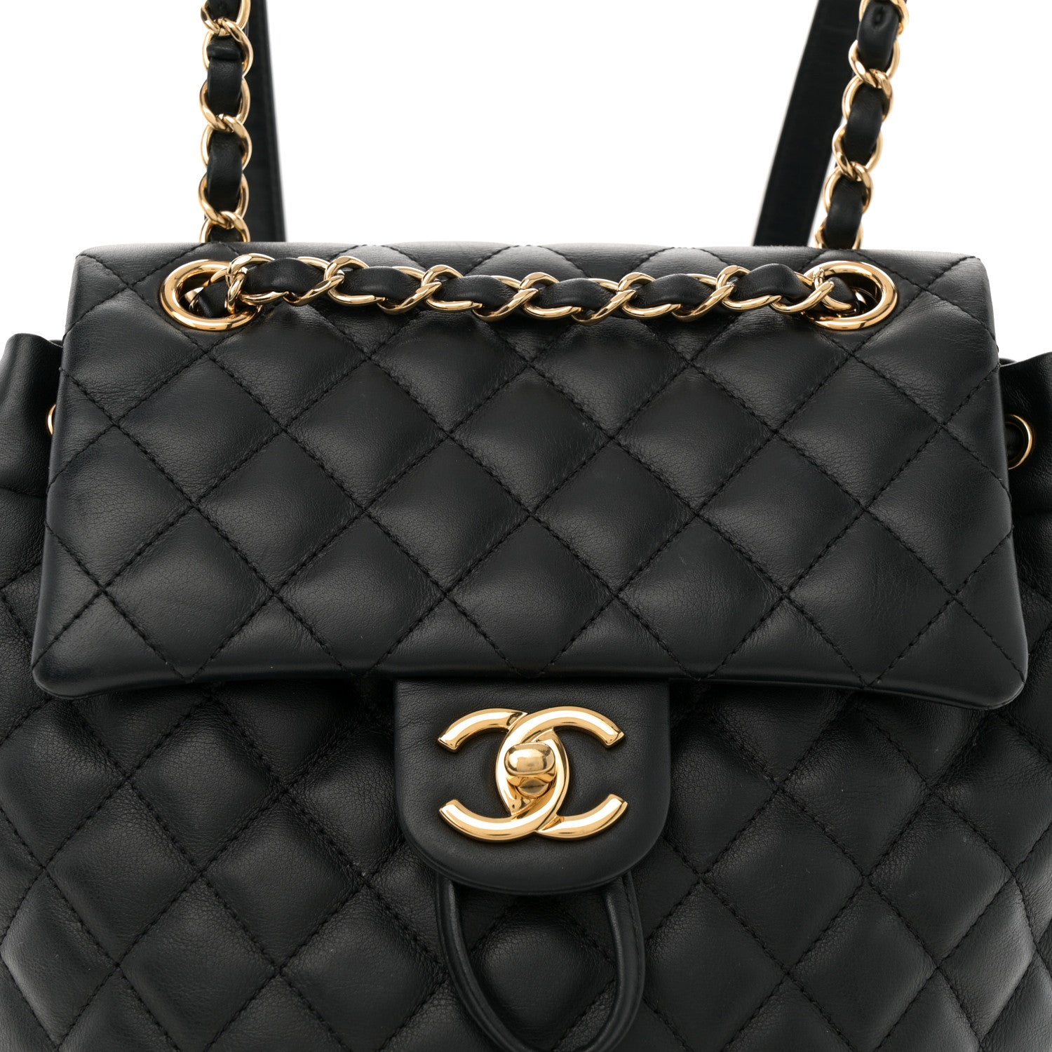 Chanel Calfskin Quilted Small Urban Spirit Backpack Black 8 of 11