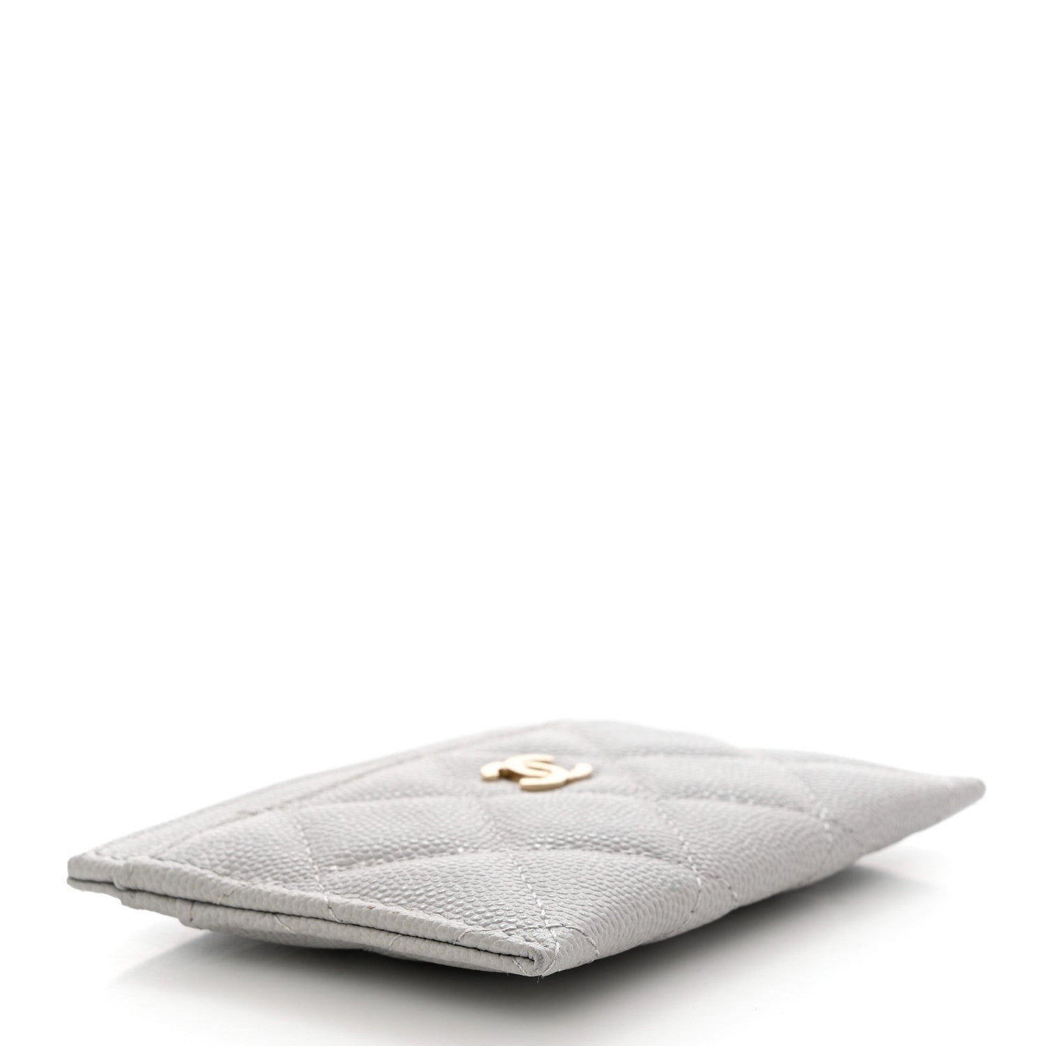Chanel Caviar Quilted Card Holder Grey 4 of 10