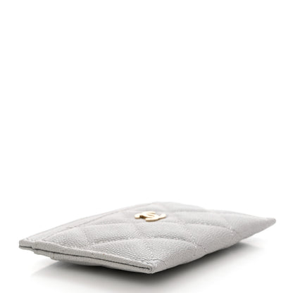 Chanel Caviar Quilted Card Holder Grey 4 of 10
