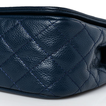 Chanel Caviar Medium Timeless CC Flap Navy Blue 9 of 13