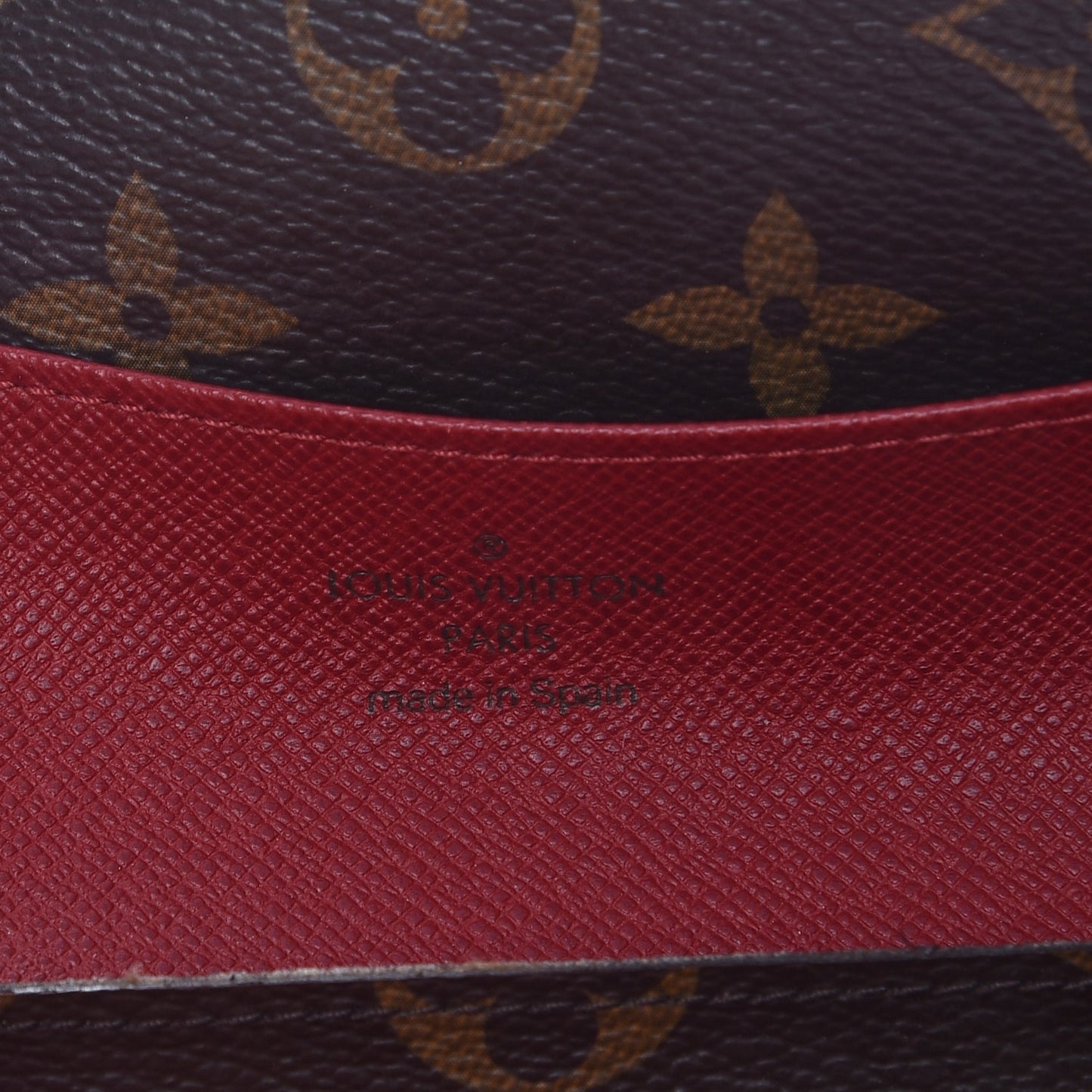 Monogram Emilie Wallet Red