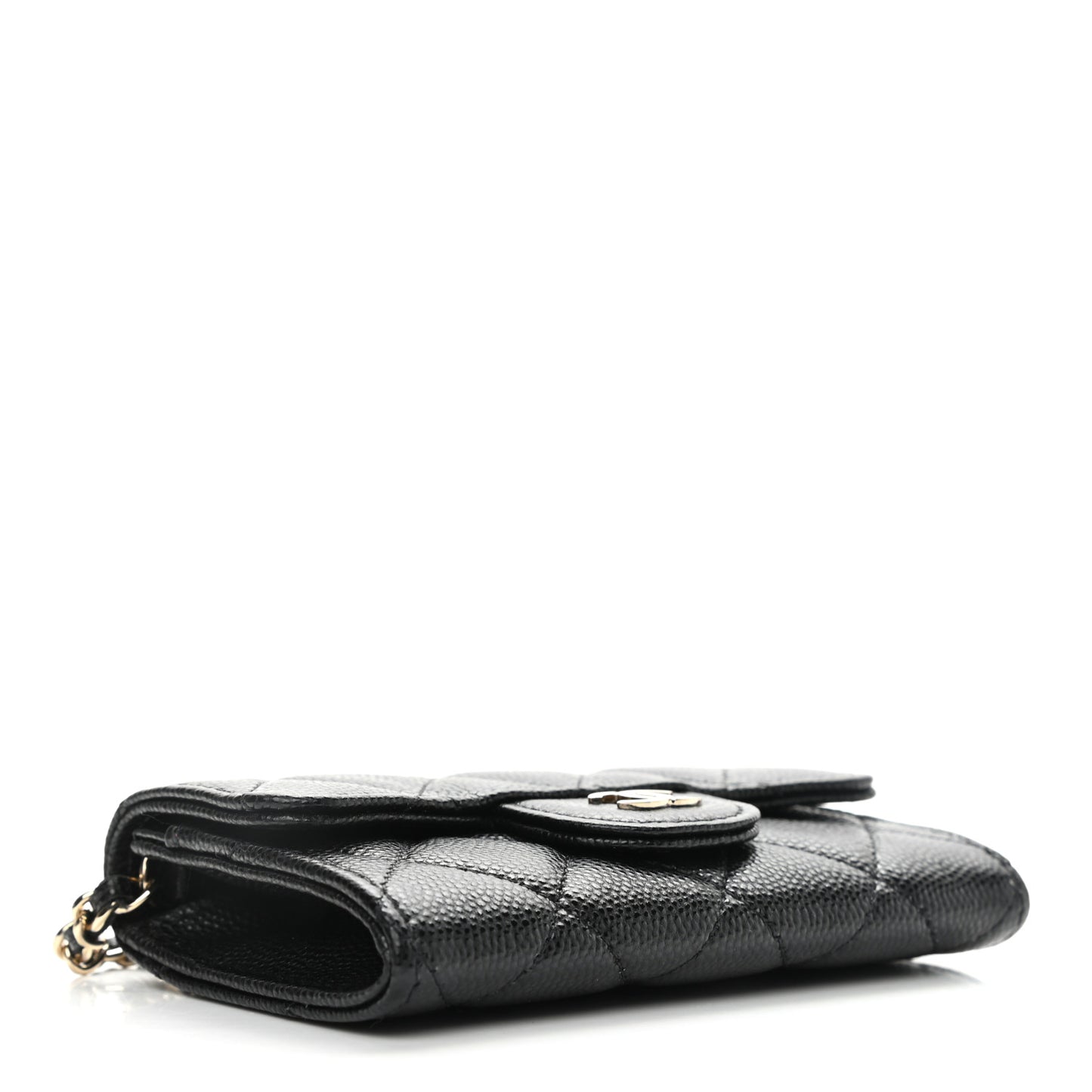 Caviar Quilted Flap Classic Belt Bag Black