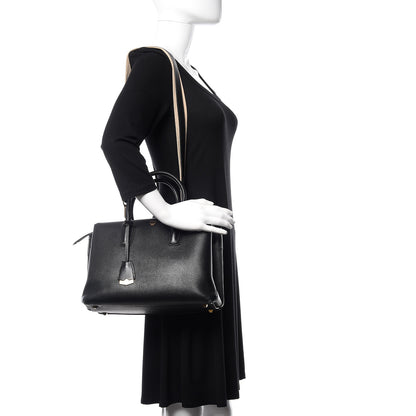 MCM Grained Calfskin Medium Milla Tote Black 2 of 14