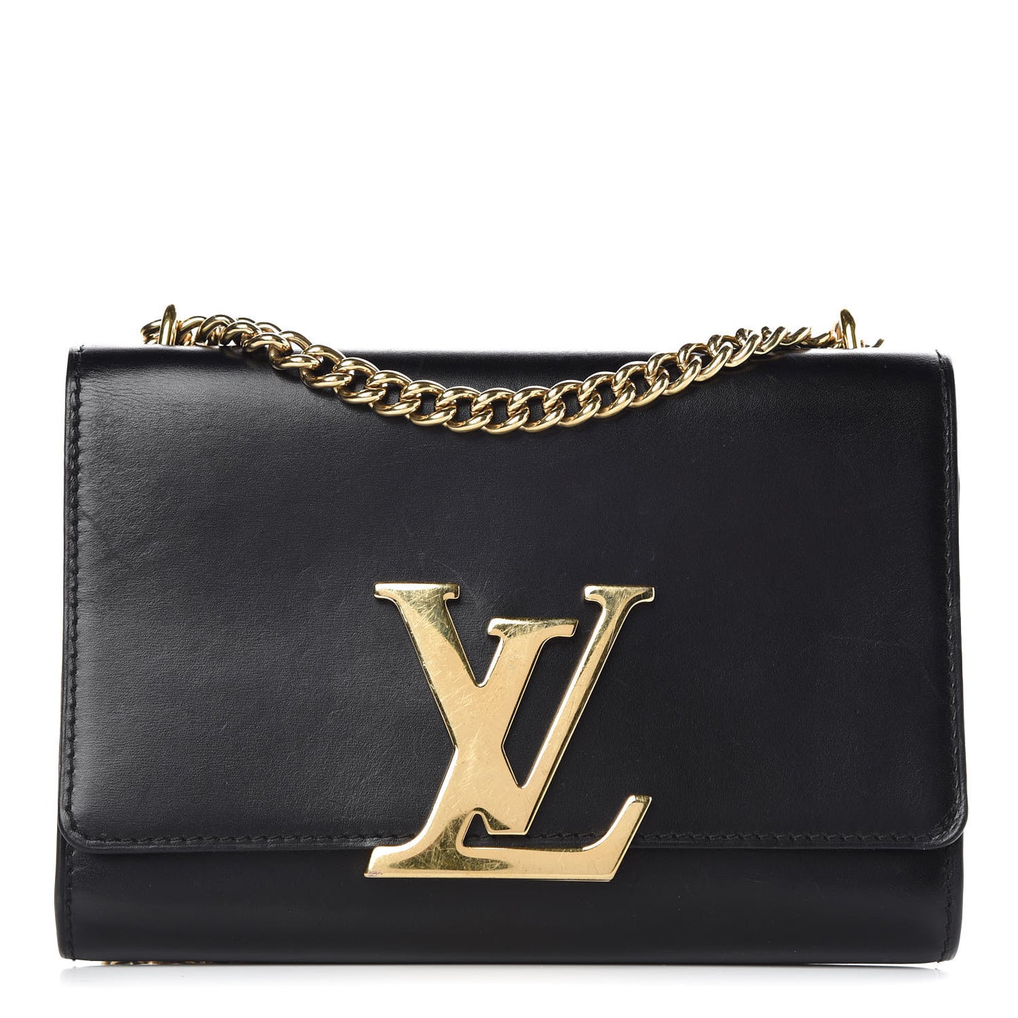 Calfskin Chain Louise MM Black