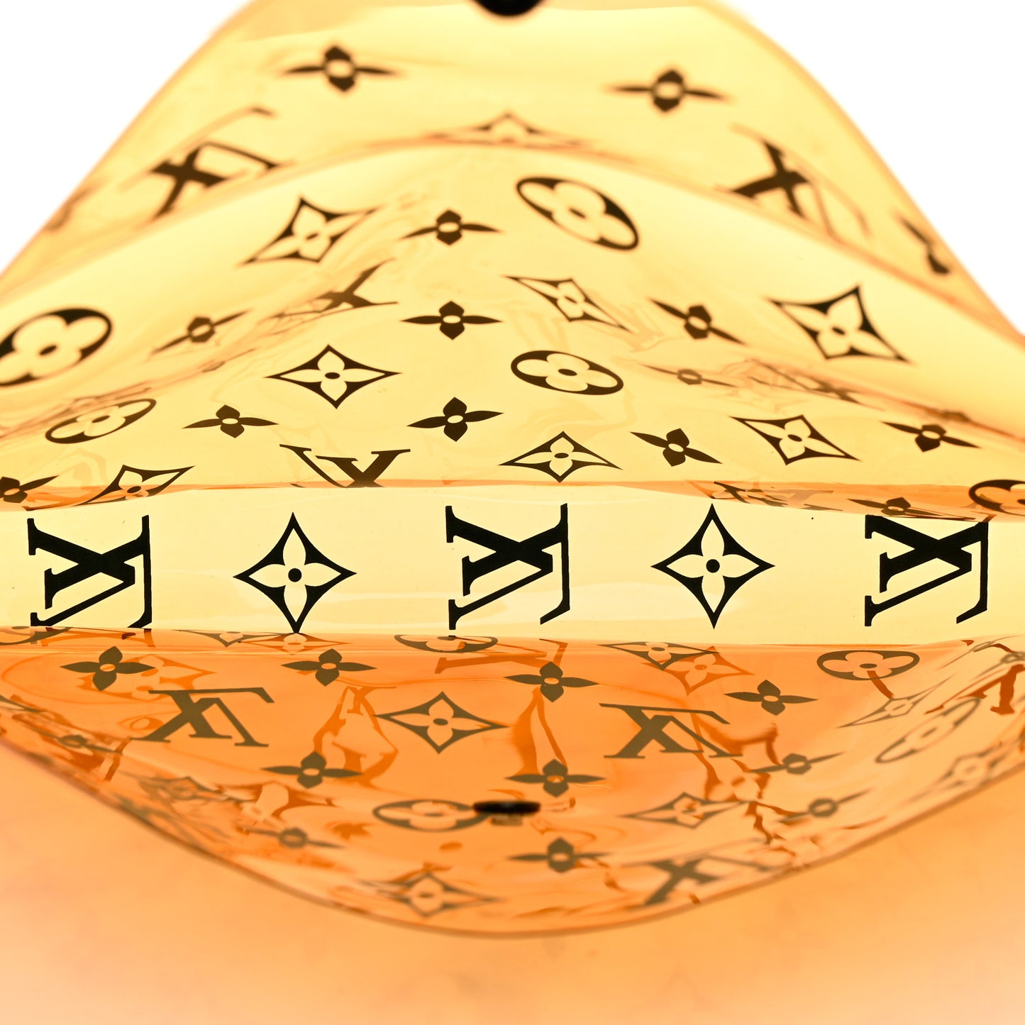 PVC Monogram Printed Envelope Pouch Orange