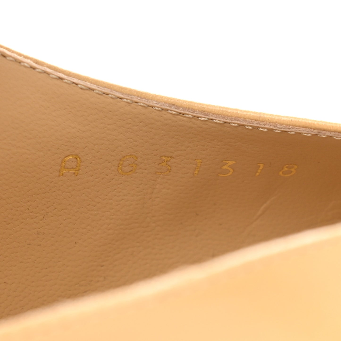 Goatskin Grosgrain Cap Toe CC Slingback Pumps 38.5 Beige Black