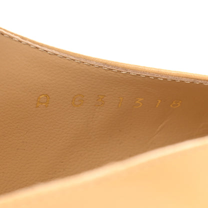 Chanel Goatskin Grosgrain Cap Toe CC Slingback Pumps 38.5 Beige Black 8 of 9