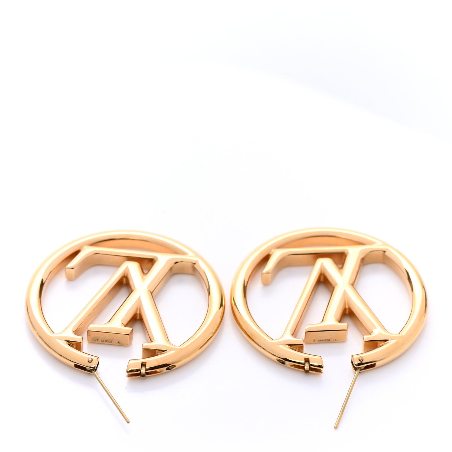 Metal Louise Hoop Earrings Gold